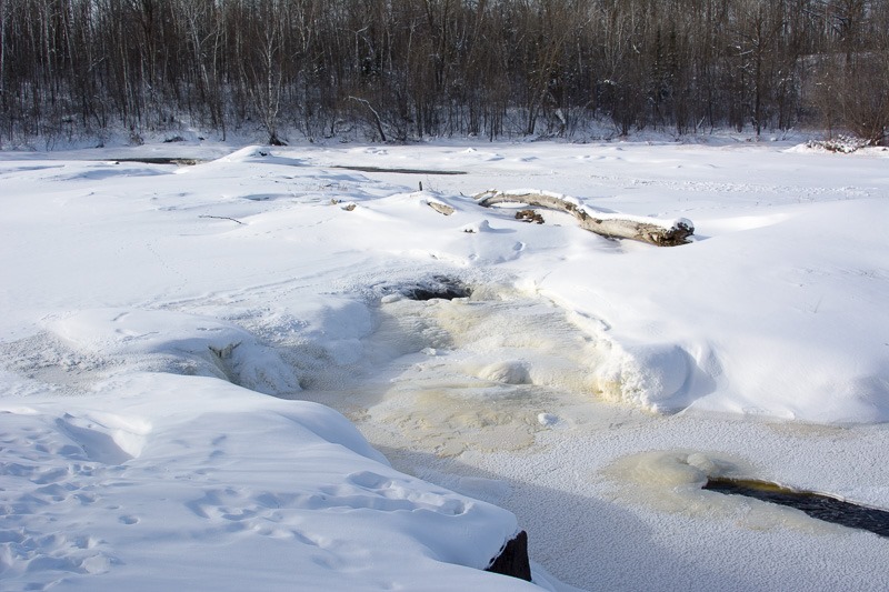Rapids frozen over