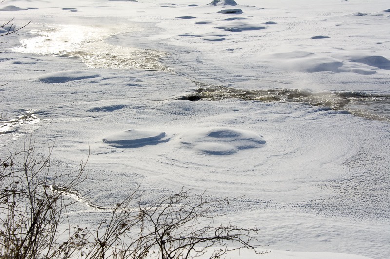Ice circles frozen over