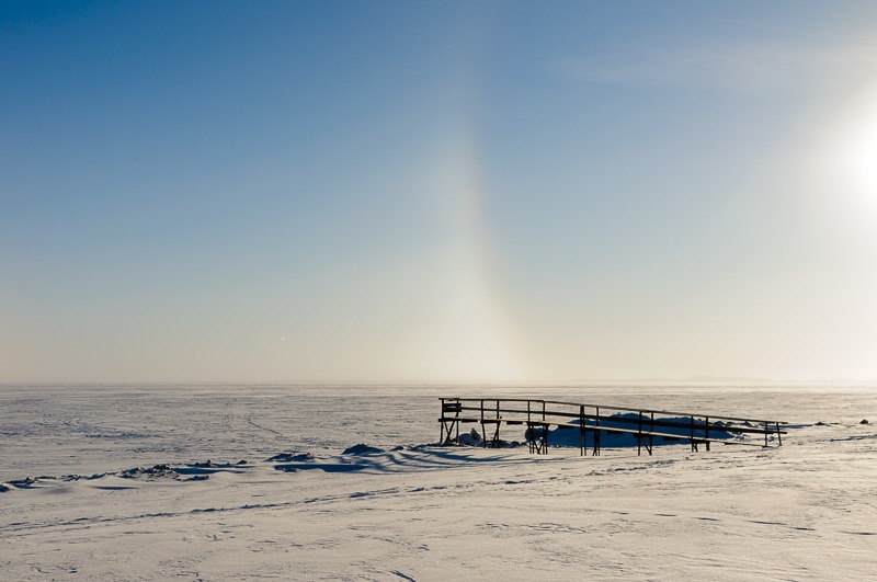 Sundog over Lake Winnipeg