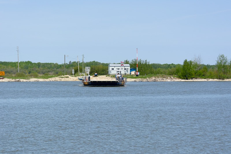 Summertime cable ferry