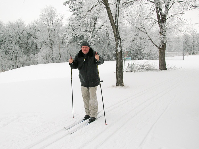 Yours truly on rented skis