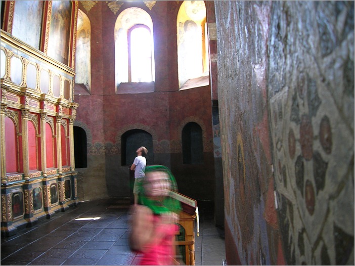 Inside one of the oldest chapels of the Lavra