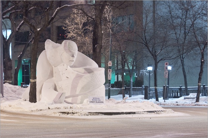 Cindy Klassen Snow Sculpture