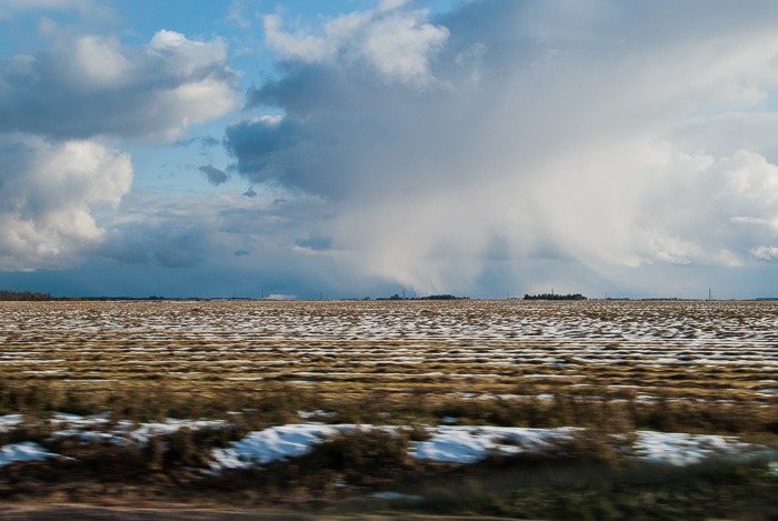 Winter storms in the distance