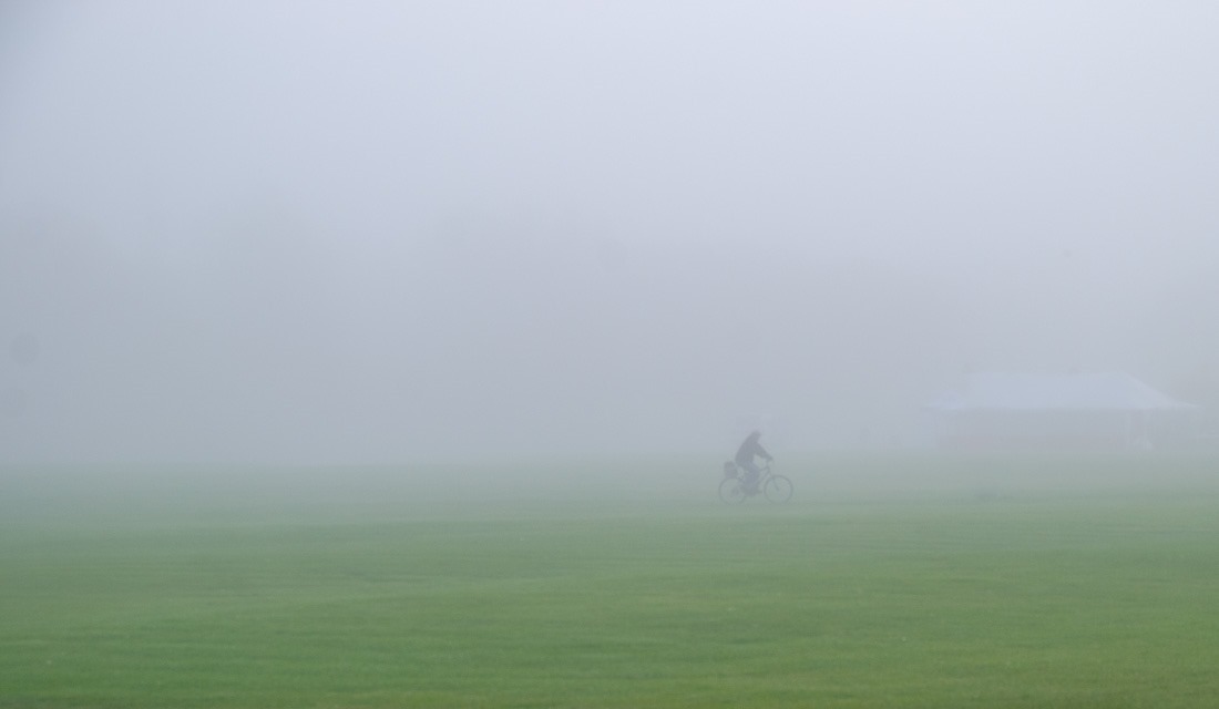 Rider in the mist