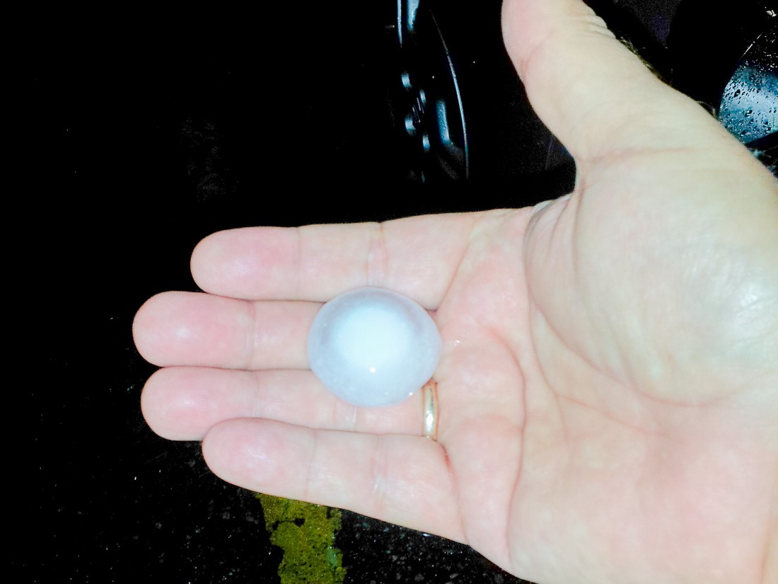 Toonie-sized hail