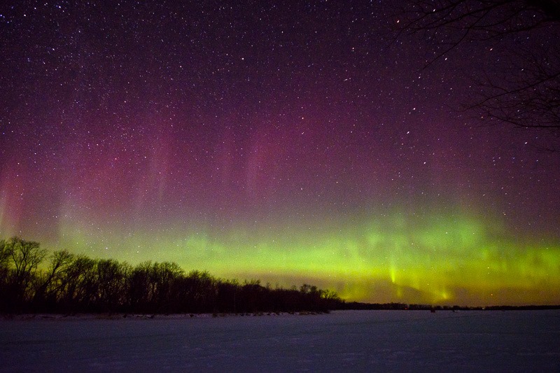 Multicoloured aurora