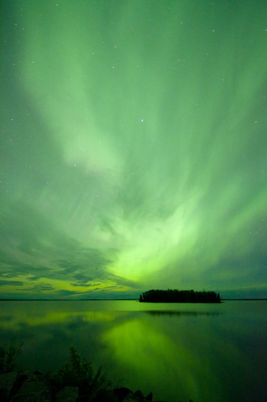 Fantastic Aurora over the Winnipeg River