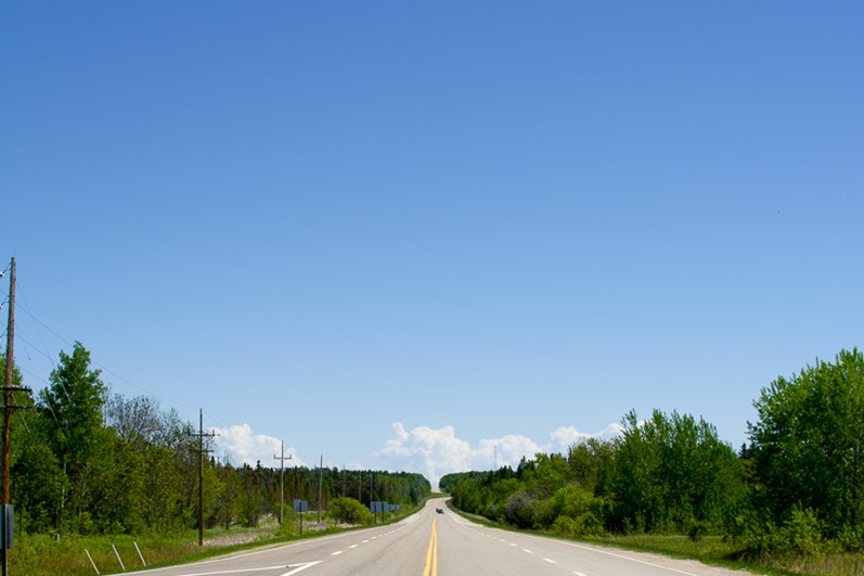 Endless blue sky