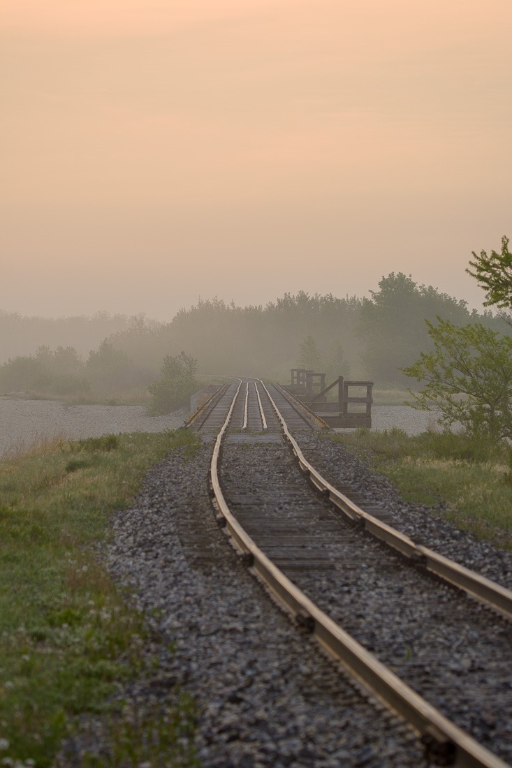 Railroaded towards sunrise