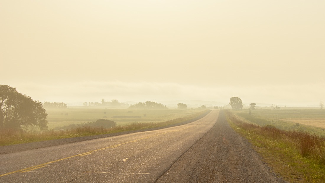 Looking east on HWY #2