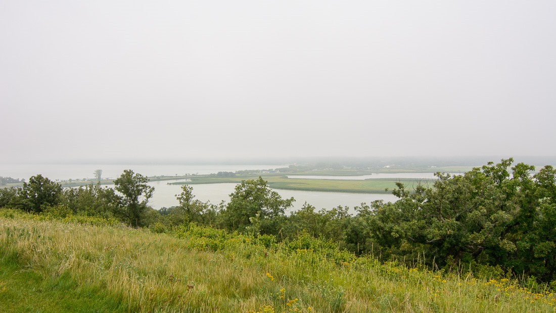 Pelican Lake in the mist