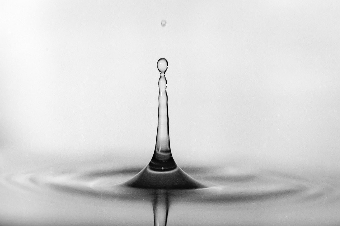 Water drop, shot on film