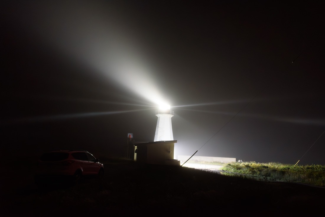 Western Head lighthouse in the mist