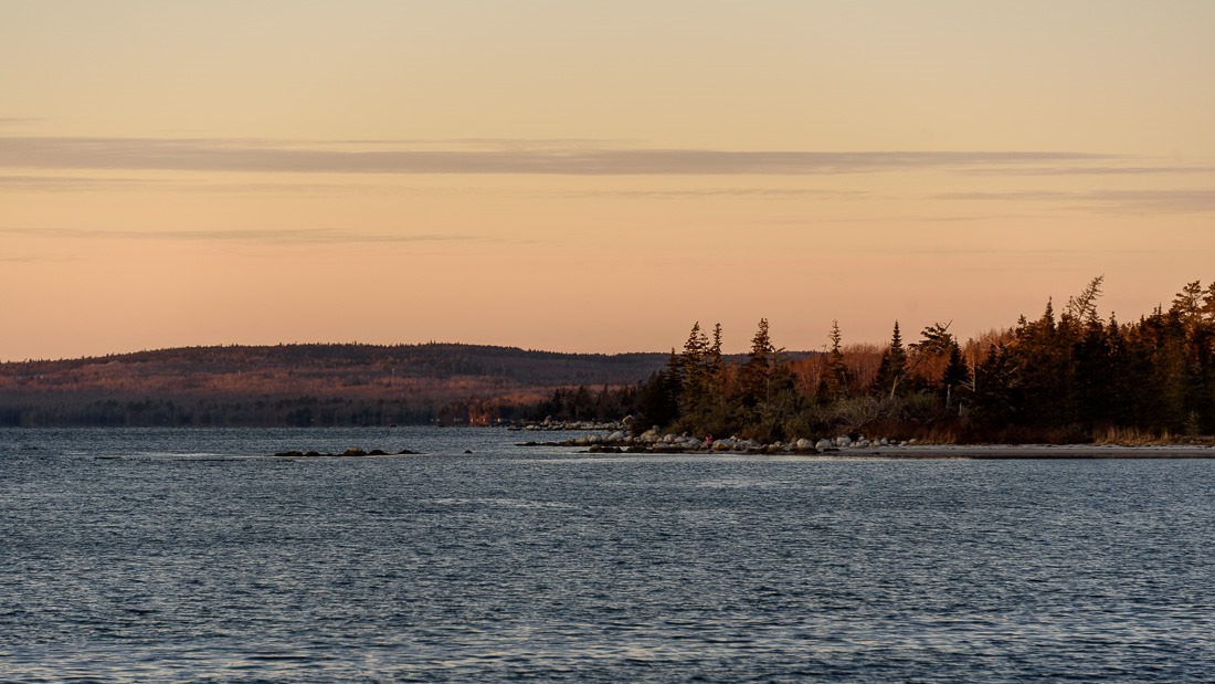 Boring sunset over the water