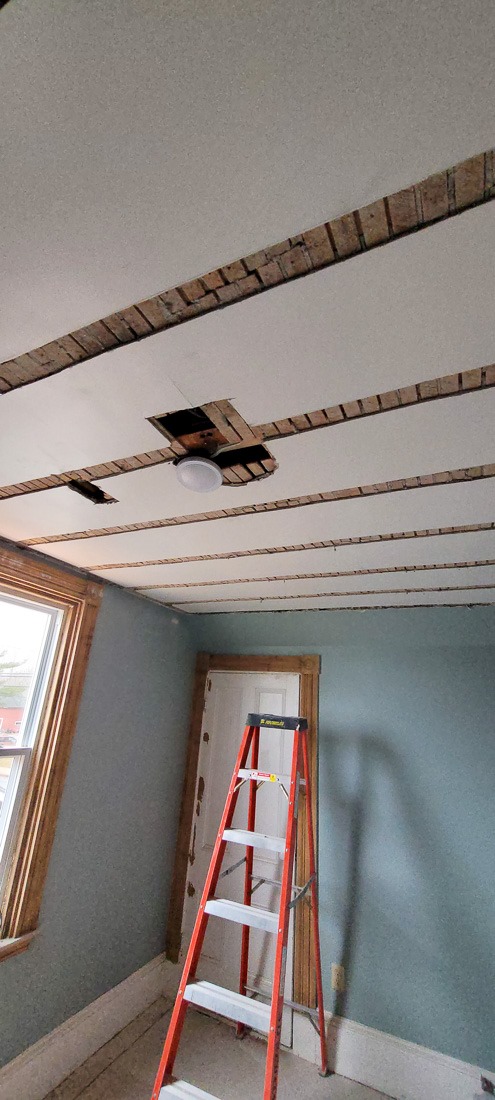 Ceiling in progress