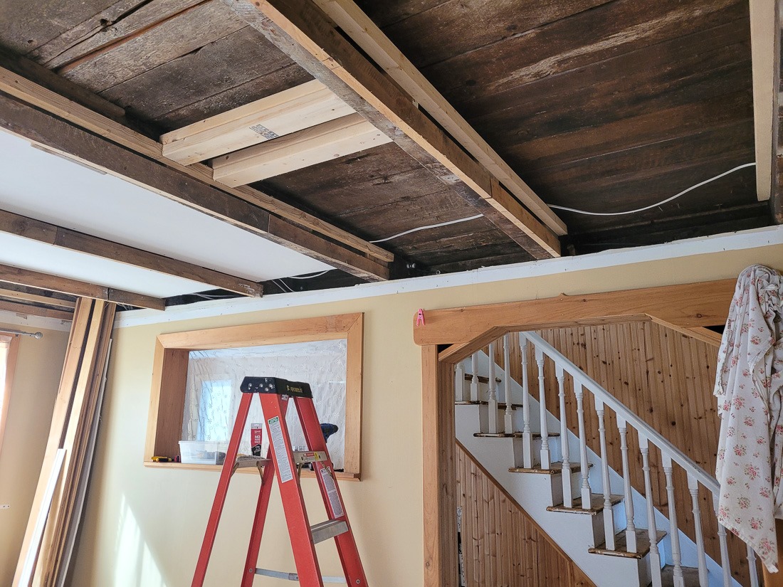 Ceiling in progress