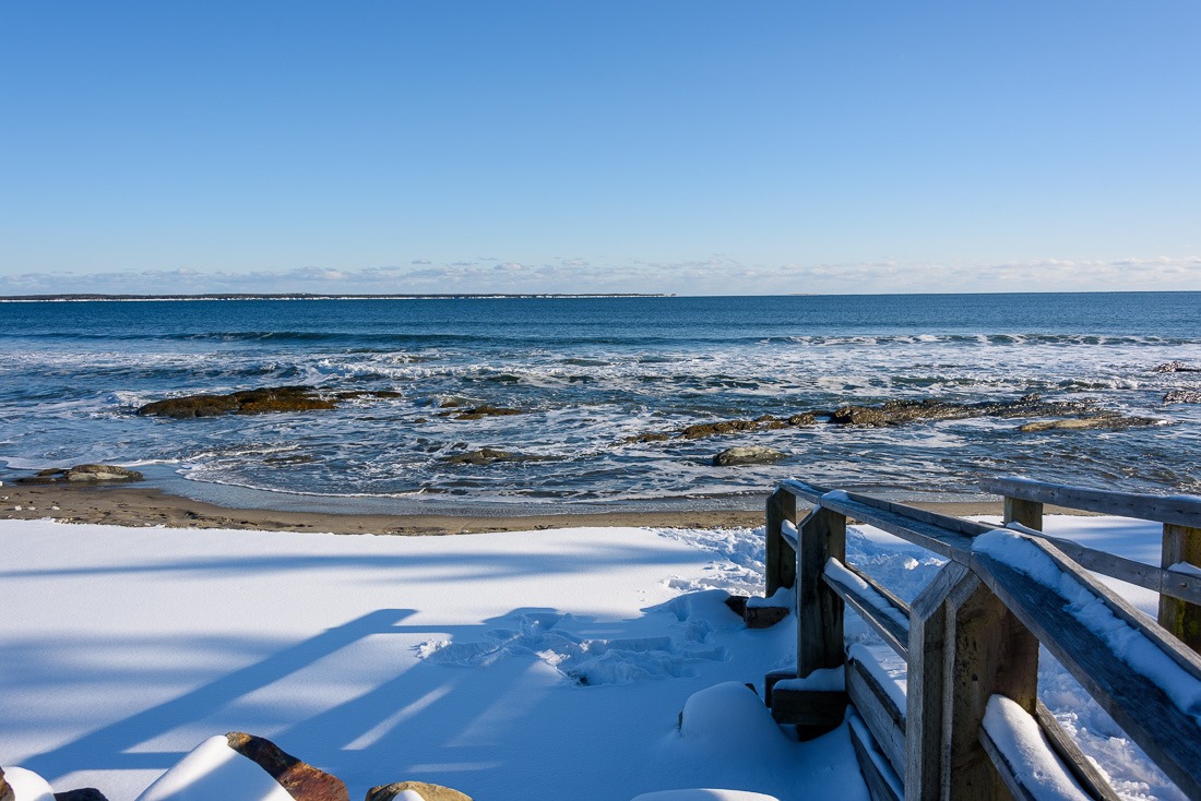 Snow on the beach