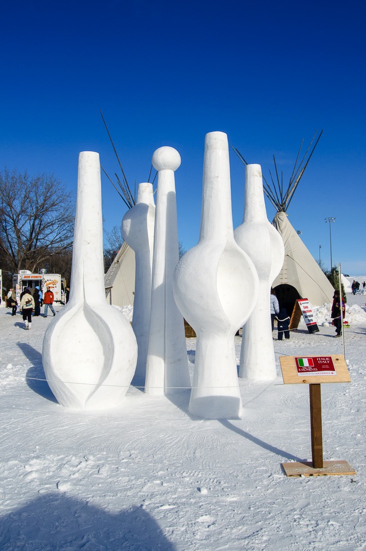 Snow sculptures 