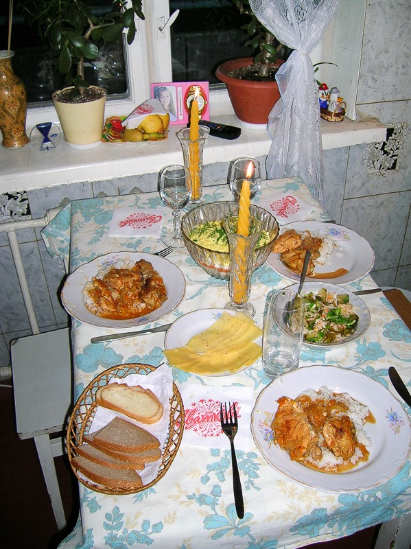 Christmas Eve table for three