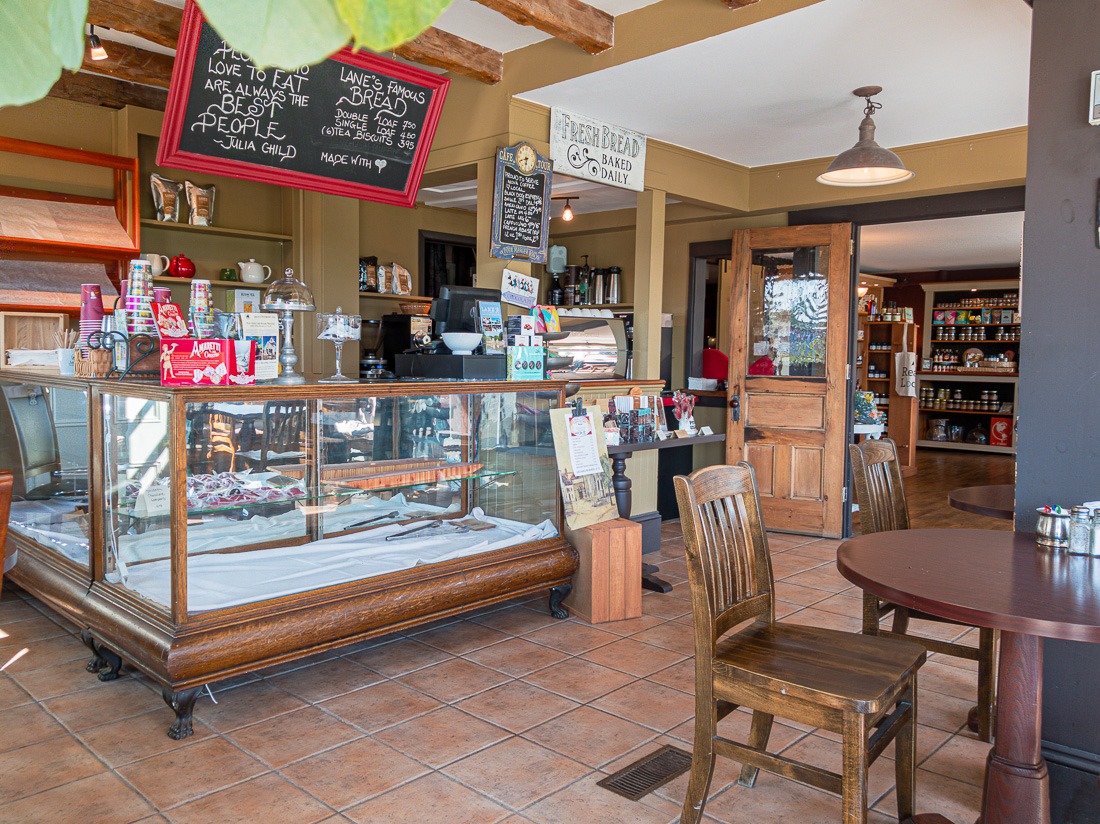 Inside a restaurant