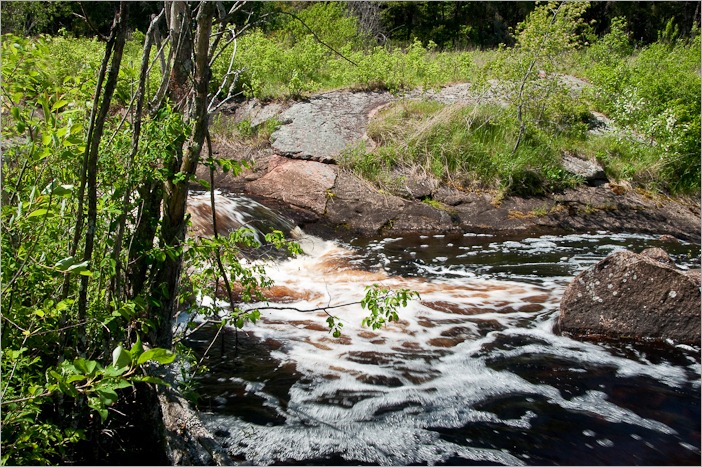 Runoff from the dam