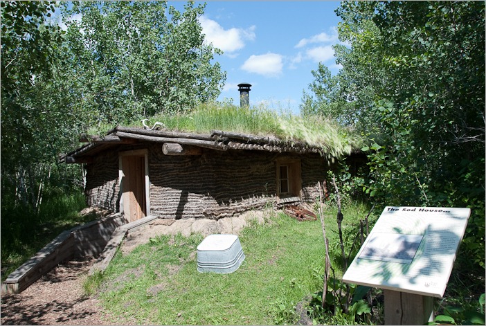 The sod house from the outside