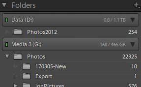 Lightroom accesses multiple drives